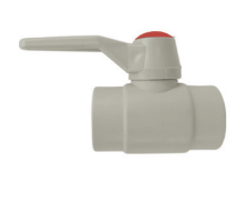 LLAVE DE BOLA METALICA, CUERPO PLÁSTICO PP-R, ECO